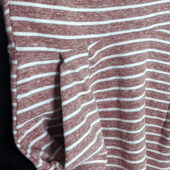 Red and White Striped Long Sleeve Dress - Picture 3 of 4